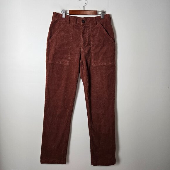 MARINE LAYER Men’s Size 30 Breyer Relaxed Utility Corduroy Pant - Color Henna